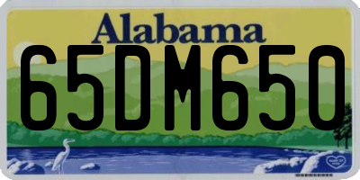 AL license plate 65DM650
