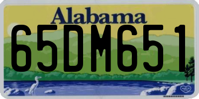 AL license plate 65DM651