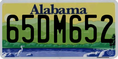 AL license plate 65DM652