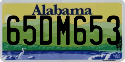 AL license plate 65DM653