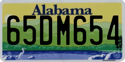 AL license plate 65DM654