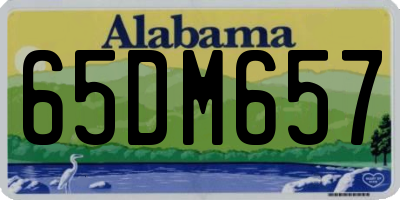 AL license plate 65DM657