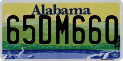 AL license plate 65DM660