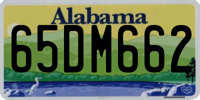 AL license plate 65DM662