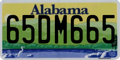 AL license plate 65DM665