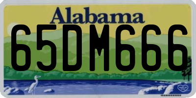AL license plate 65DM666