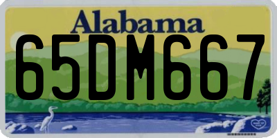 AL license plate 65DM667