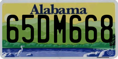 AL license plate 65DM668