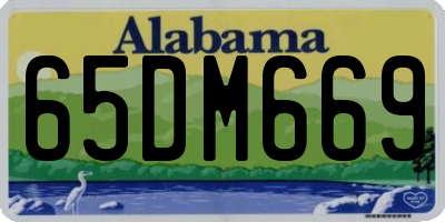 AL license plate 65DM669