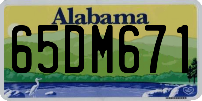 AL license plate 65DM671