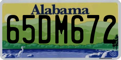 AL license plate 65DM672