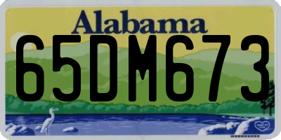 AL license plate 65DM673