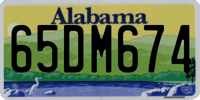 AL license plate 65DM674