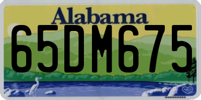 AL license plate 65DM675