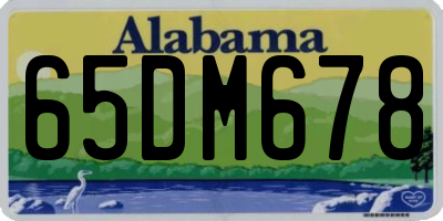 AL license plate 65DM678