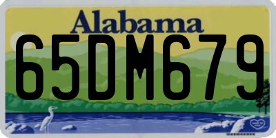 AL license plate 65DM679