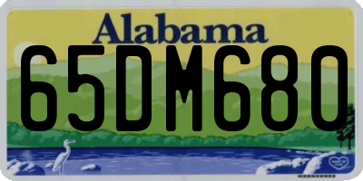 AL license plate 65DM680