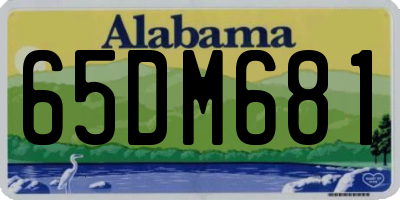 AL license plate 65DM681
