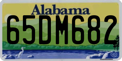 AL license plate 65DM682