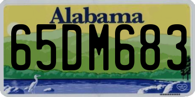 AL license plate 65DM683