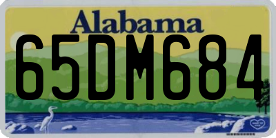 AL license plate 65DM684
