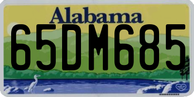 AL license plate 65DM685
