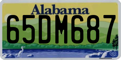AL license plate 65DM687