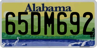 AL license plate 65DM692