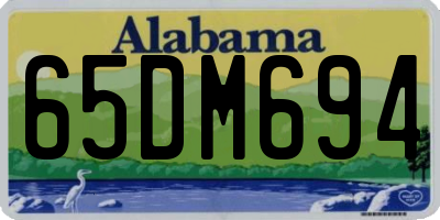 AL license plate 65DM694
