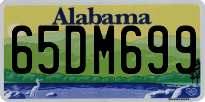 AL license plate 65DM699