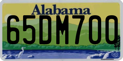 AL license plate 65DM700