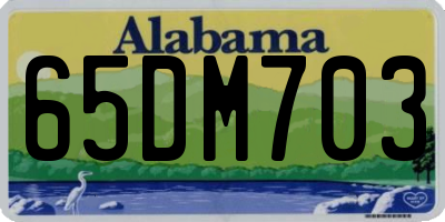 AL license plate 65DM703