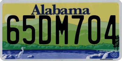 AL license plate 65DM704