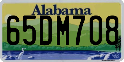 AL license plate 65DM708