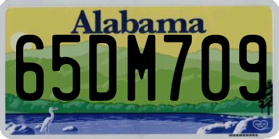 AL license plate 65DM709