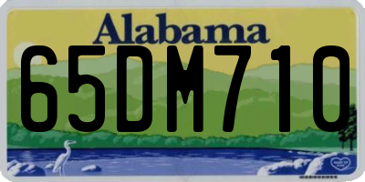 AL license plate 65DM710