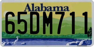 AL license plate 65DM711