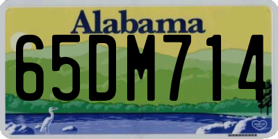 AL license plate 65DM714