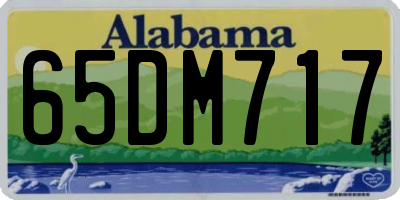 AL license plate 65DM717