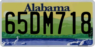 AL license plate 65DM718