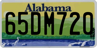 AL license plate 65DM720