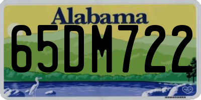 AL license plate 65DM722