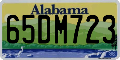 AL license plate 65DM723