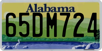 AL license plate 65DM724
