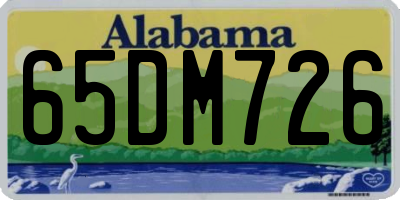 AL license plate 65DM726