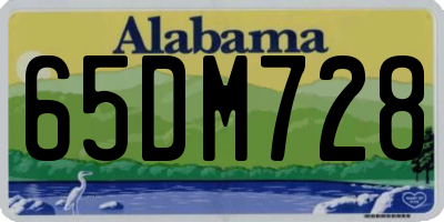 AL license plate 65DM728