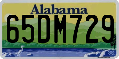 AL license plate 65DM729