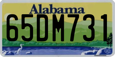 AL license plate 65DM731
