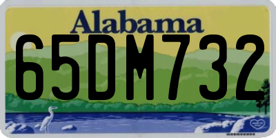 AL license plate 65DM732