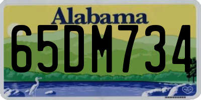 AL license plate 65DM734